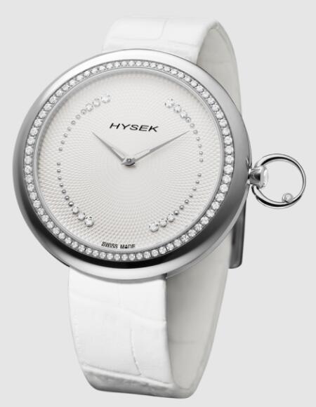 Hysek Replica Watch Kalysta Sparkling Tale Titanium White KA3913T84